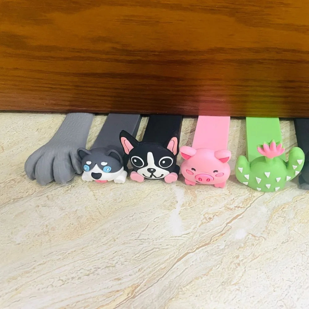 Cartoon Silicone Door Stopper – No-Drill Floor Door Block