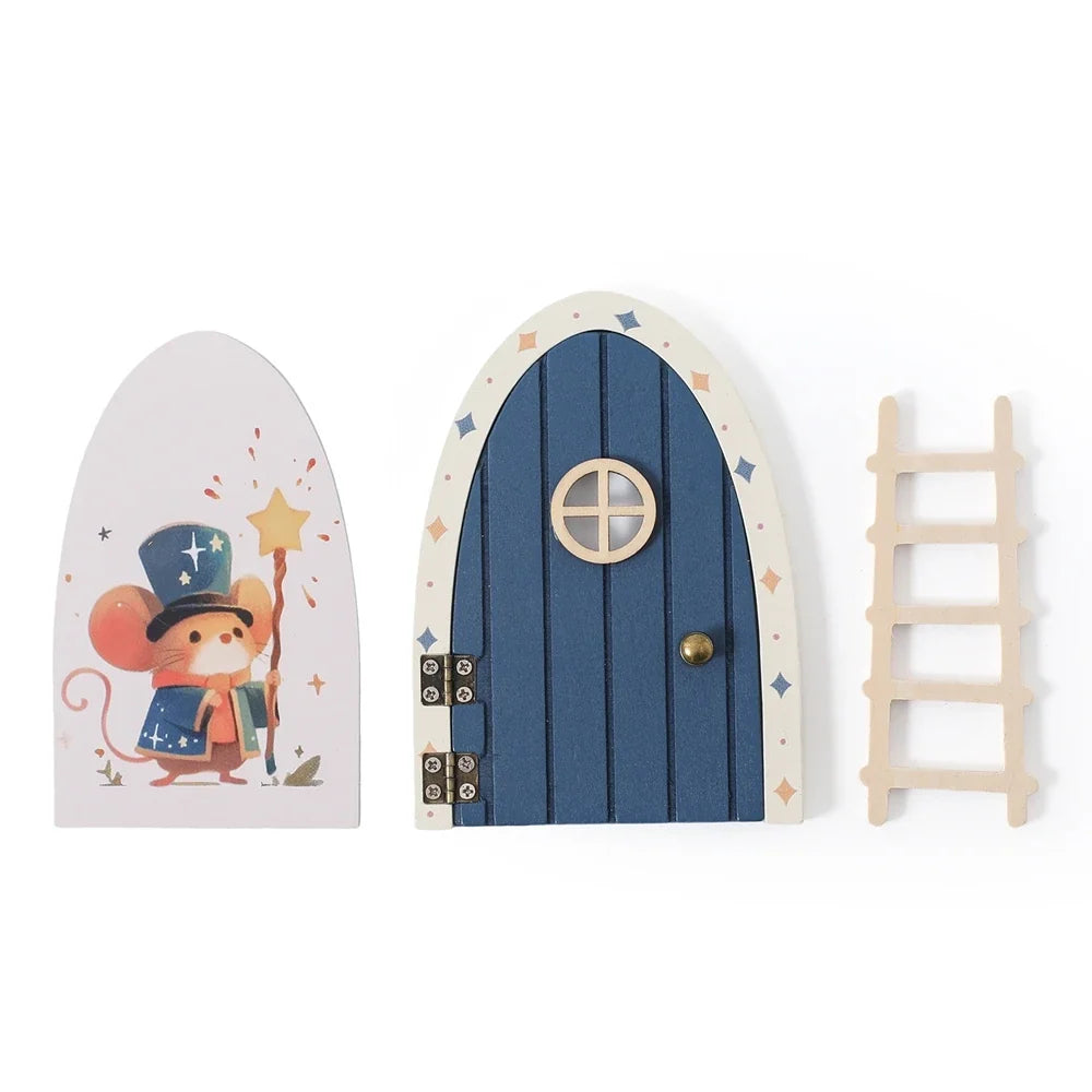 Fairy Door Miniature Wooden Mouse Door Garden Decor