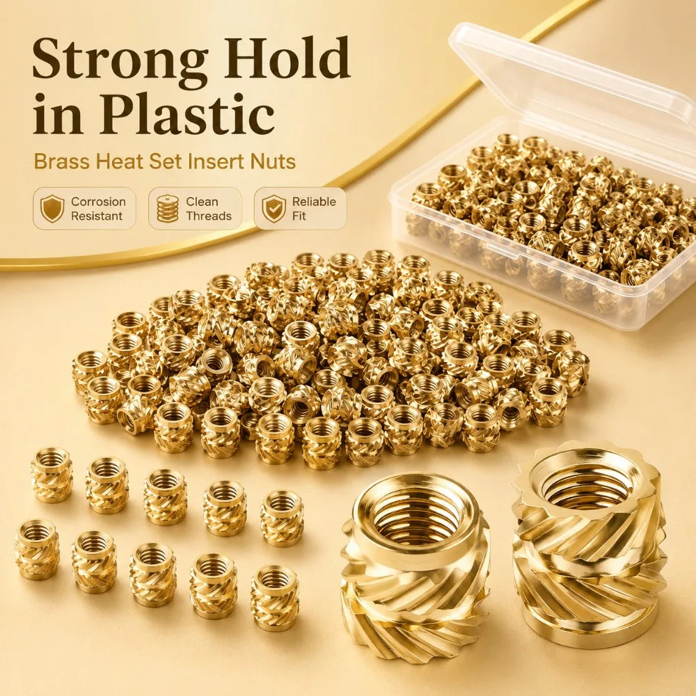 M3 Brass Heat Set Insert Nuts 5×4mm for 3D Printing & DIY