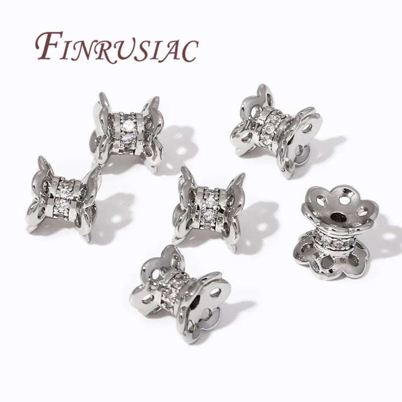18K Gold Plated Zircon Spacer Beads – DIY Jewelry Making