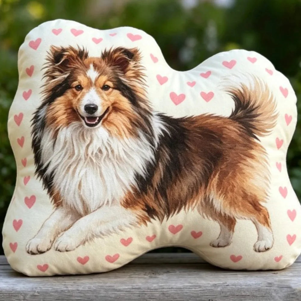 Shiba Dog Shaped Throw Pillow – Soft Plush Animal Cushion