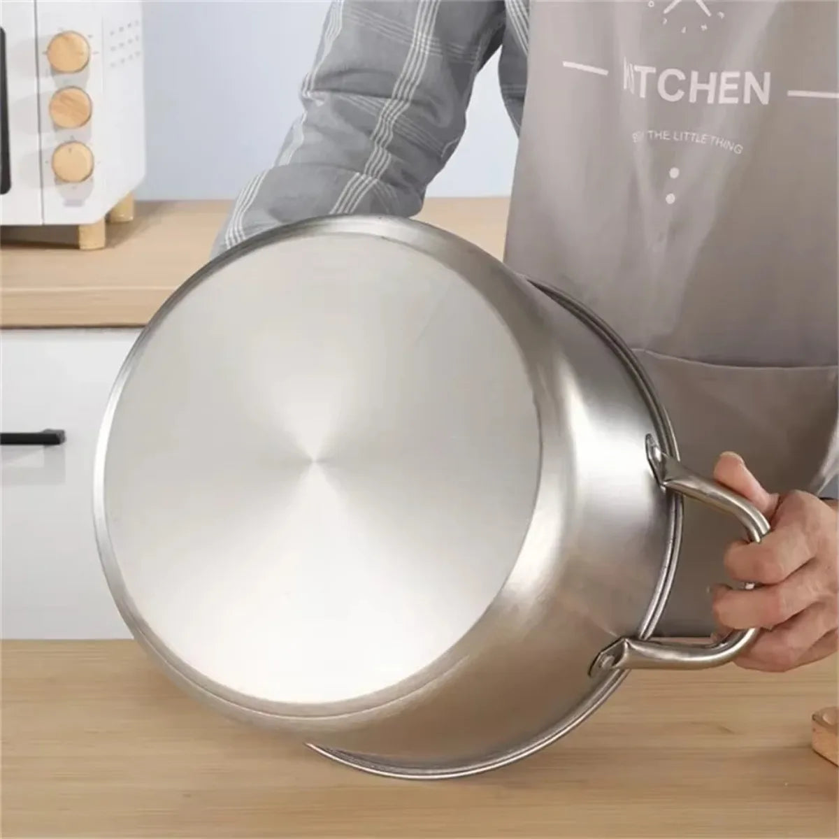 FEB.WIND Hybrid Nonstick Stockpot – Oven-Safe 900°F Glass Lid