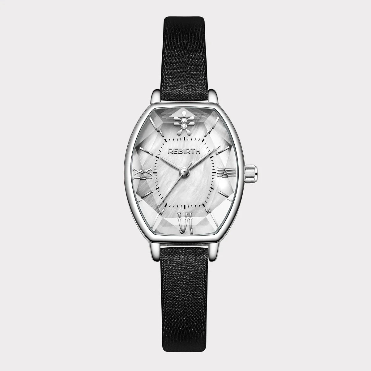 REBIRTH Women's Retro Leather Quartz Watch | Numberless Dial