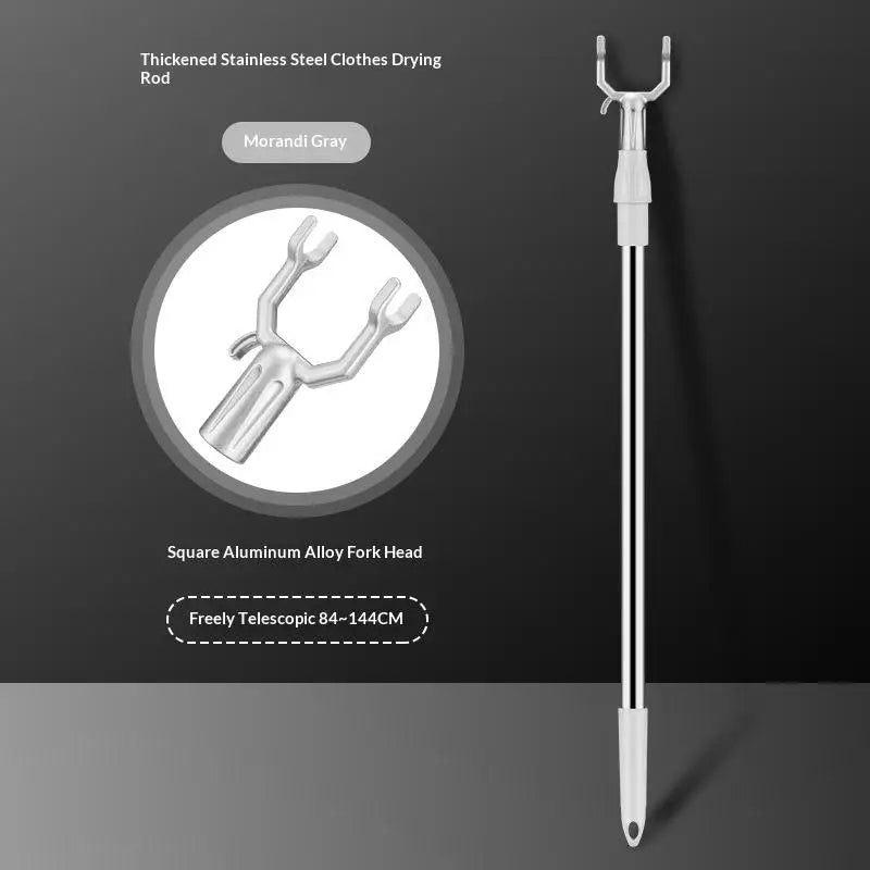 Telescopic Clothes Drying Pole – Adjustable Laundry Fork 83–143cm