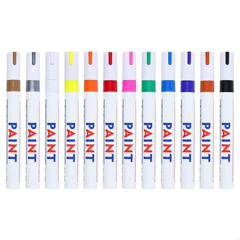 Metallic Oil-Based Paint Pens – 12 Waterproof Permanent Markers
