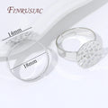 14K Gold Plated Adjustable Ring Settings Blank Bezel DIY Jewelry