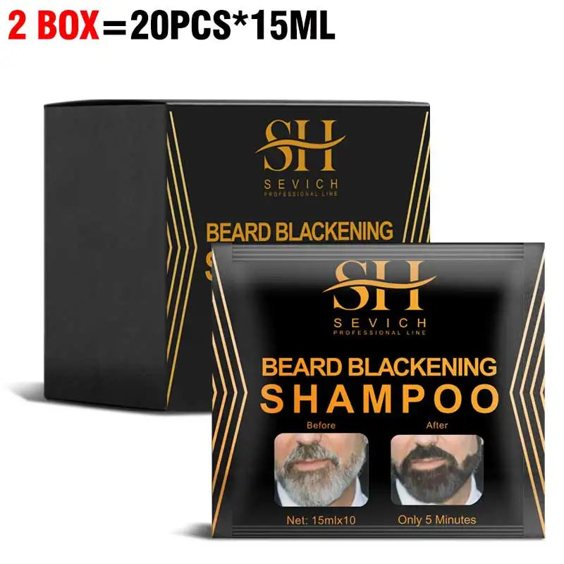 Sevich Black Beard Dye Shampoo | 5-Minute Men's Color