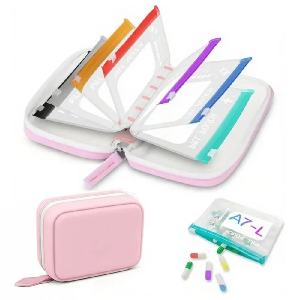BPA-Free Weekly Pill Organizer 7/14 PCS Waterproof Pouches