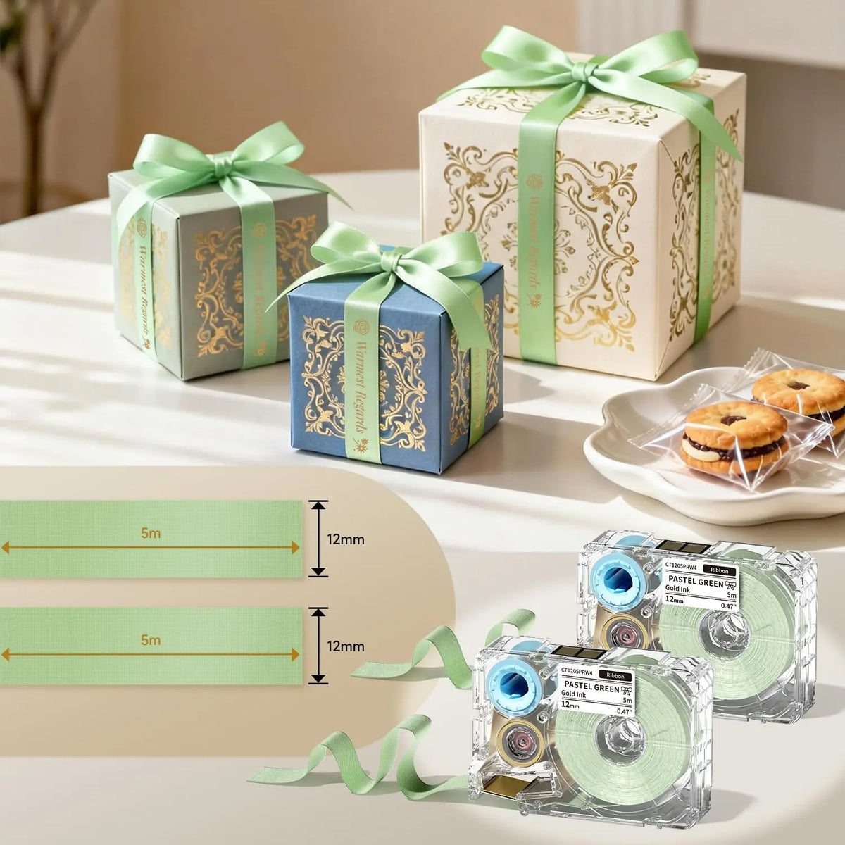 Phomemo A30 P15 Satin Fabric Ribbon Cartridges 12mm DIY Crafts