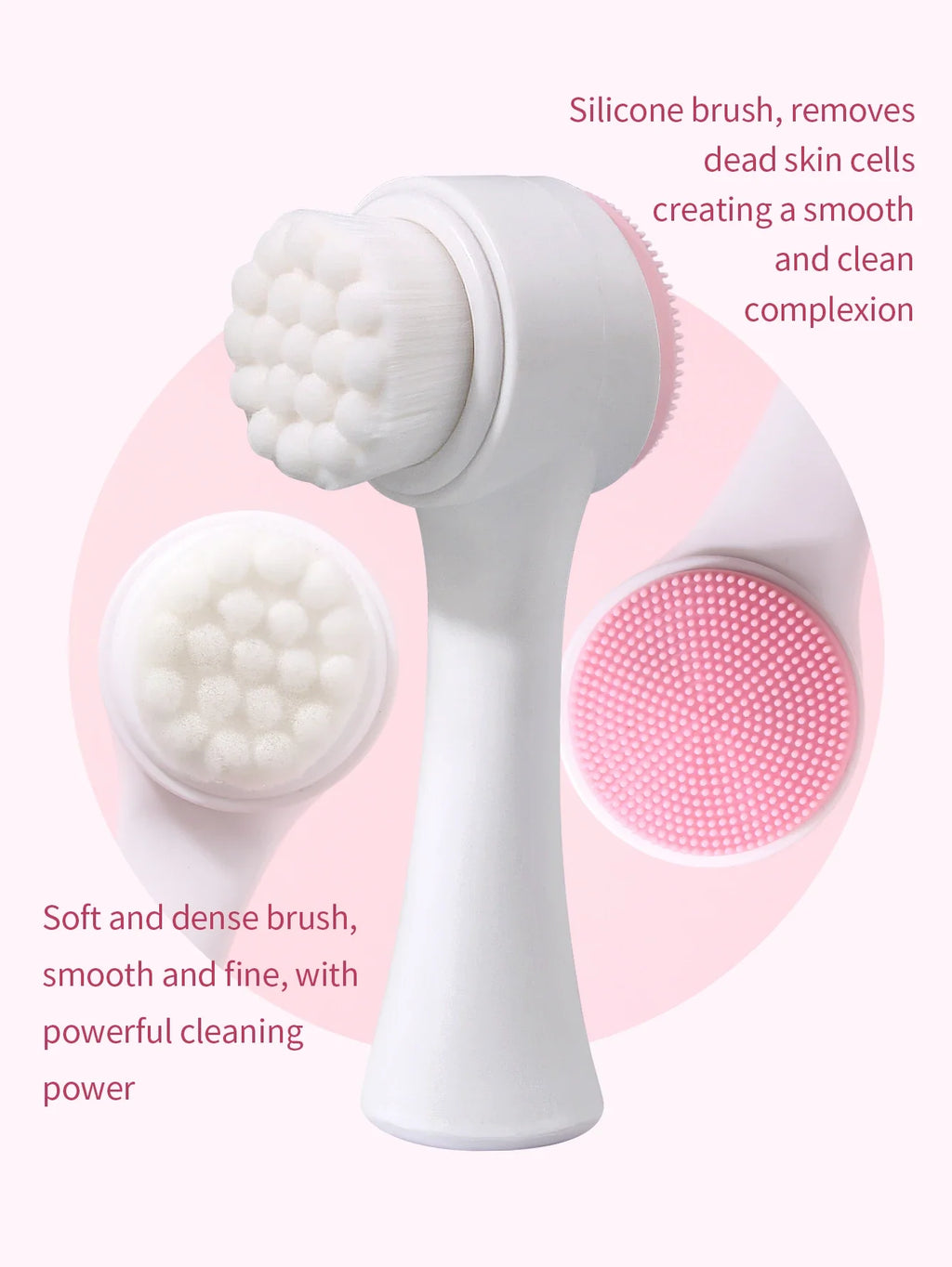 3-in-1 Facial Cleansing Kit – Silicone Brush, Sponge & Puff