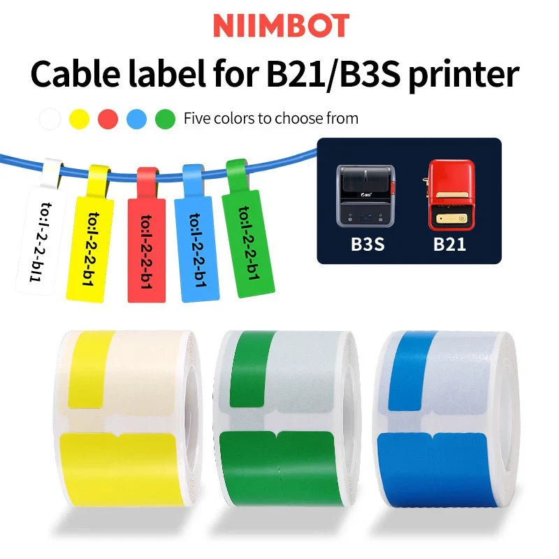 NiiMBOT B1 B21 Thermal Label Rolls – Waterproof Self-Adhesive
