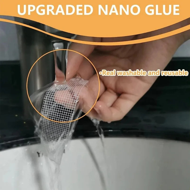 Clear Double-Sided Nano Tape – Removable & Waterproof 2–10m