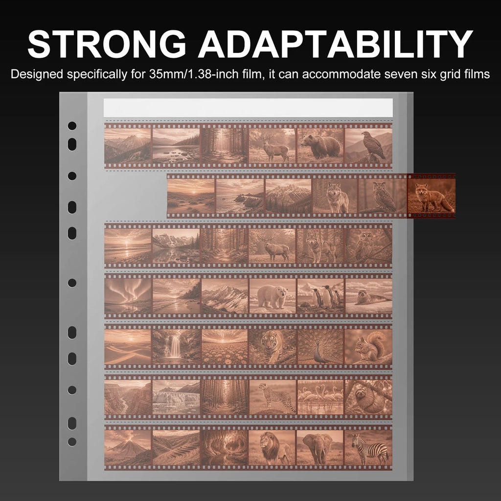 35mm Archival Film Negative Sleeves – 100 Storage Pages | Nixie
