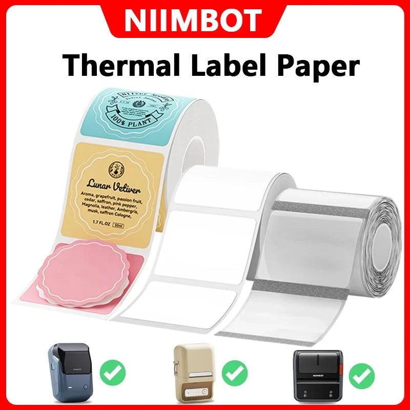 NIIMBOT Thermal Label Paper – Waterproof Self-Adhesive Stickers