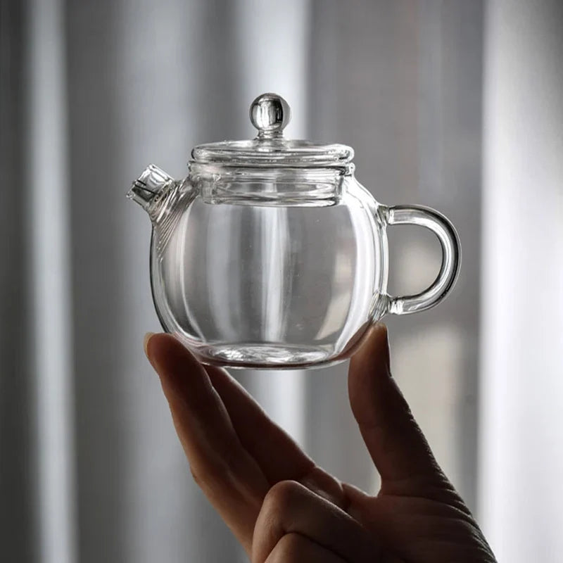 150ml Mini Borosilicate Glass Teapot – Kung Fu Tea for One