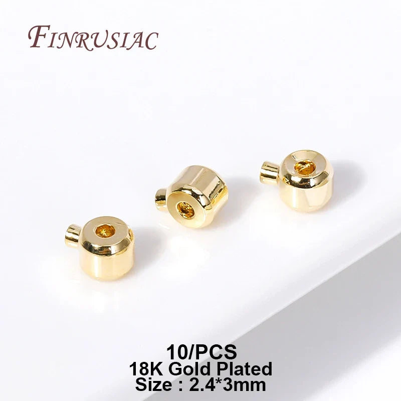 14K/18K Gold Plated Crimp Beads & Clasp Connectors | DIY Jewelry
