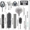 Telescopic Microfiber Duster Set – 40–250cm, 3 Heads