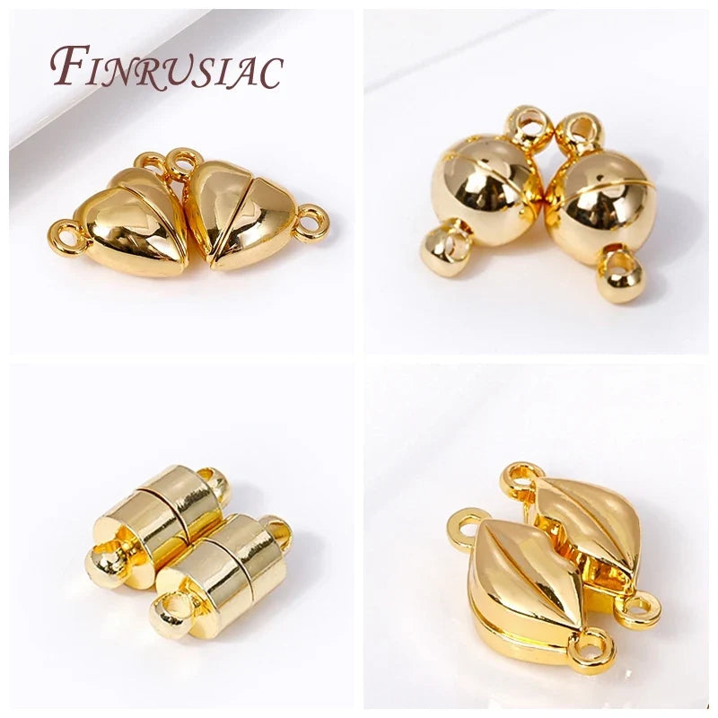18K Gold Plated Magnetic Clasps – DIY Jewelry Connectors