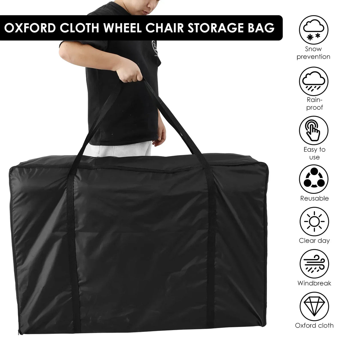 Waterproof Rollator & Wheelchair Travel Bag – Oxford Fabric