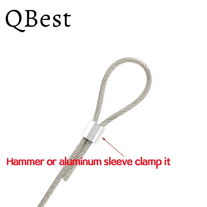 1000pcs Aluminum Oval Crimping Sleeves – Wire Rope Ferrule Clips