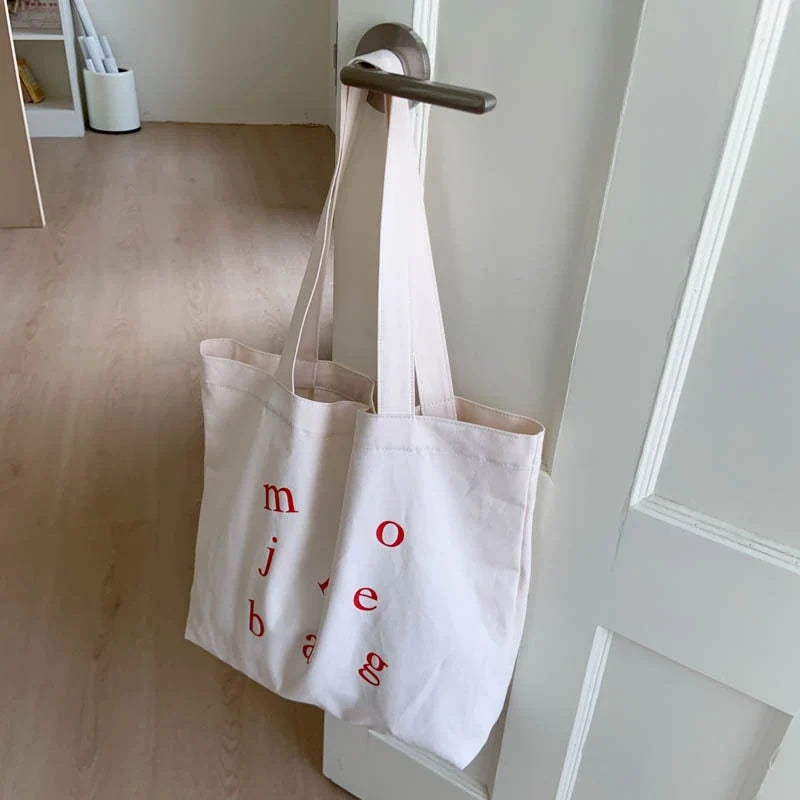 Korean Canvas Tote Bag – Retro Large Capacity Crossbody