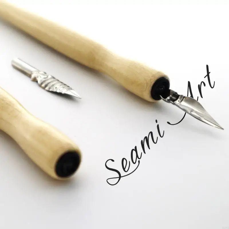 Tapered Wooden Dip Pen Handle Set for Calligraphy & Lettering