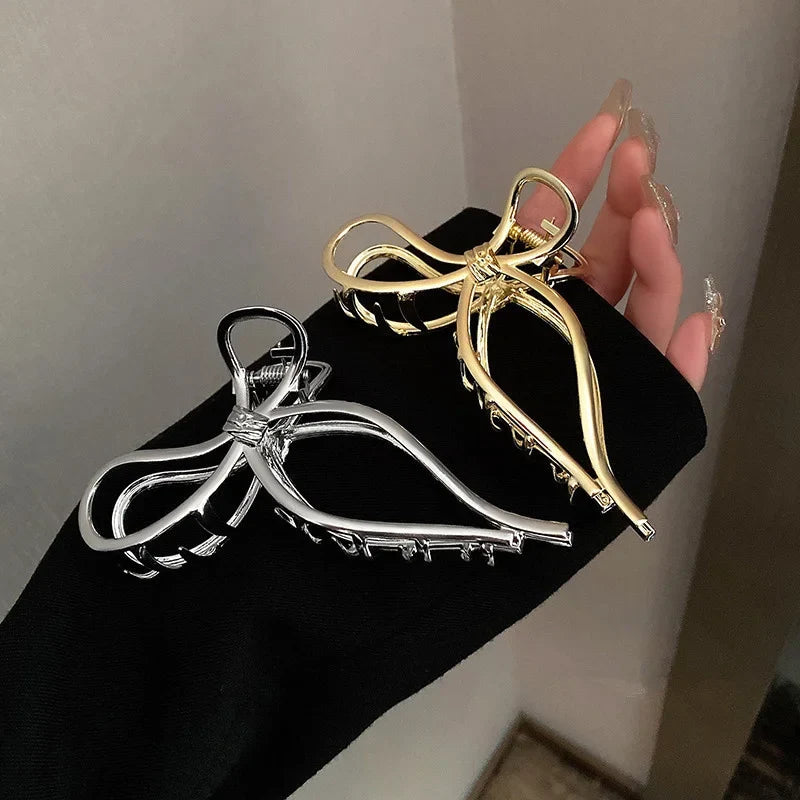 Women's Gold Geometric Metal Hair Claw Clip – Vintage Style
