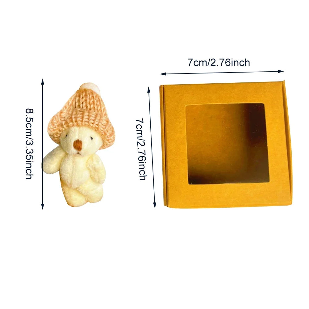 Mini Plush Teddy Bear in Box with Greeting Card – Gift Set