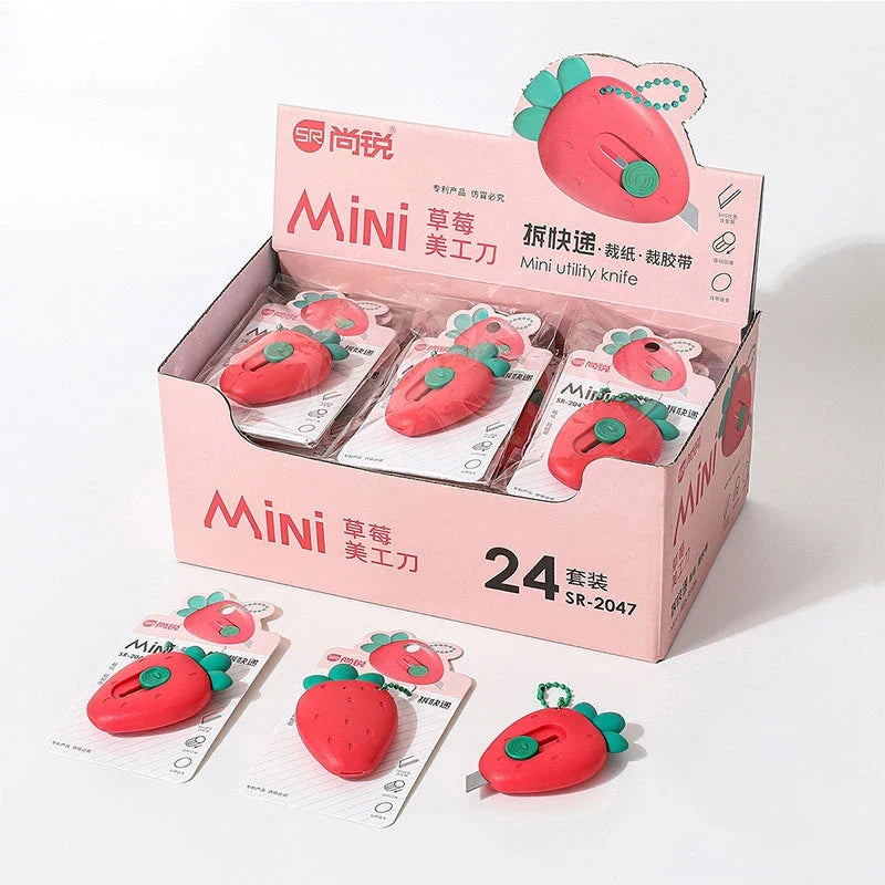 Cute Mini Art Utility Knife Set – Fruit Themes, 1 or 3 Pcs