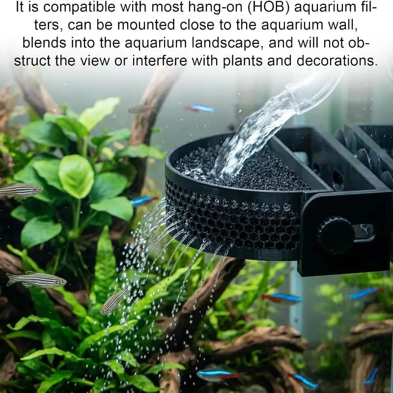 Aquarium Filter Baffle with Suction Cups – Betta & Shrimp Flow Reducer