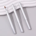 3-Pack Retractable Lip Brush Set | Silver Metal Travel Makeup