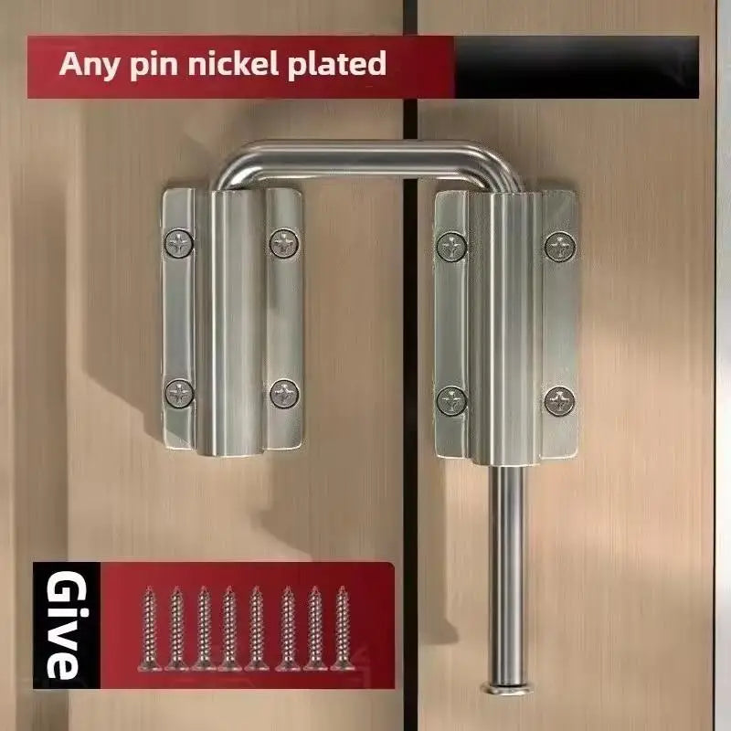 Stainless Steel Door Latch Lock 90/180° Gate Bolt & Buckle