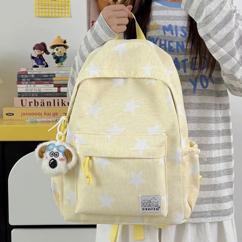 Korean Minimalist Starry Backpack – Lightweight School Bag