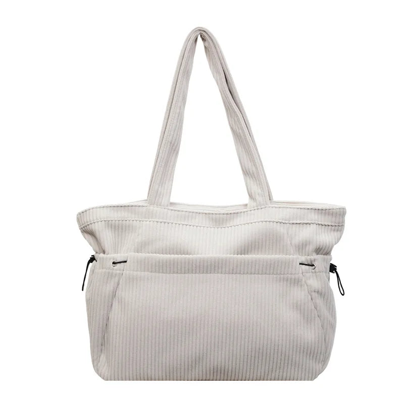 Women's Large Capacity Corduroy Tote Shoulder Bag | Nixie