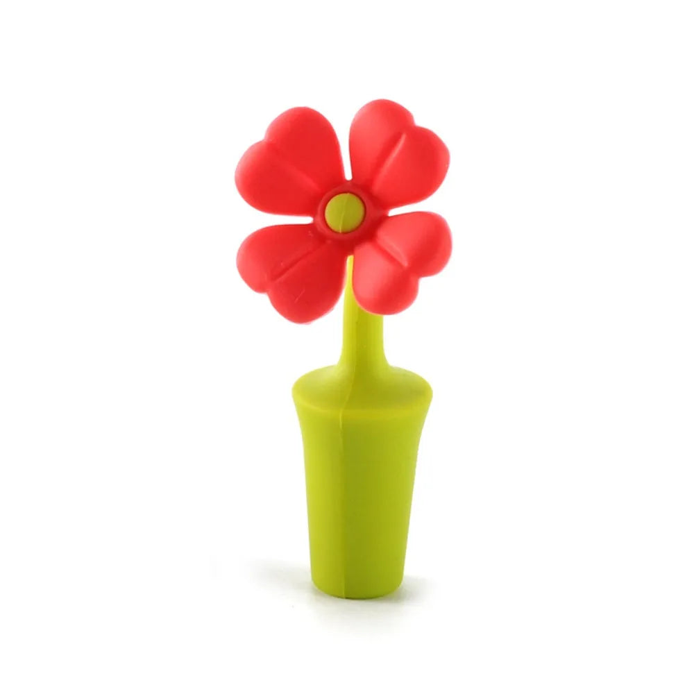 Silicone Wine Bottle Stopper Flower Design – Leak-Proof