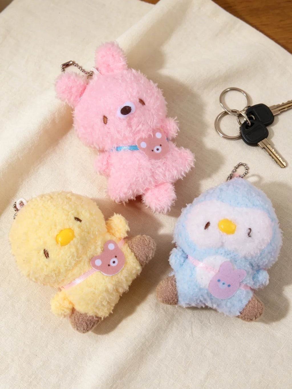 Kawaii Monster Rabbit Plush Keychain Stuffed Doll Pendant