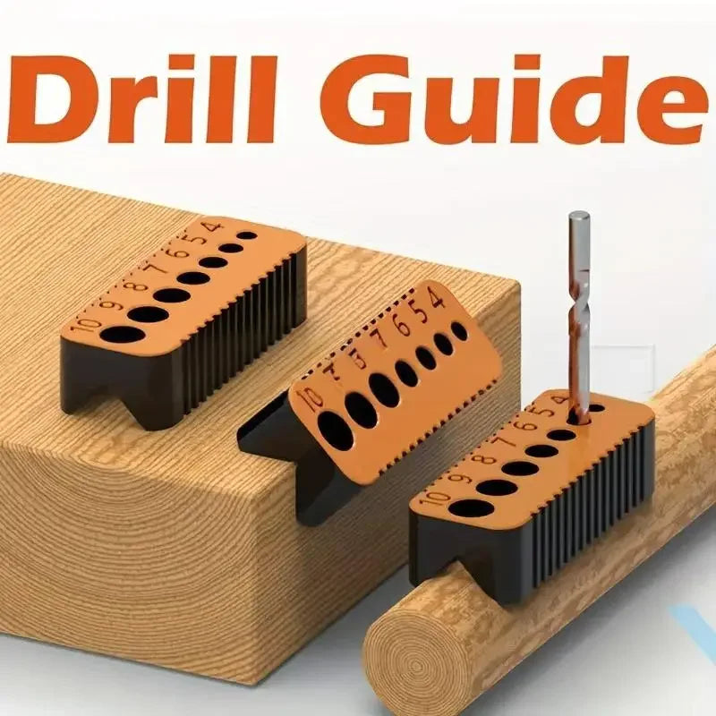 Precision Drill Guide Jig Block | 4–10mm Woodworking Locator