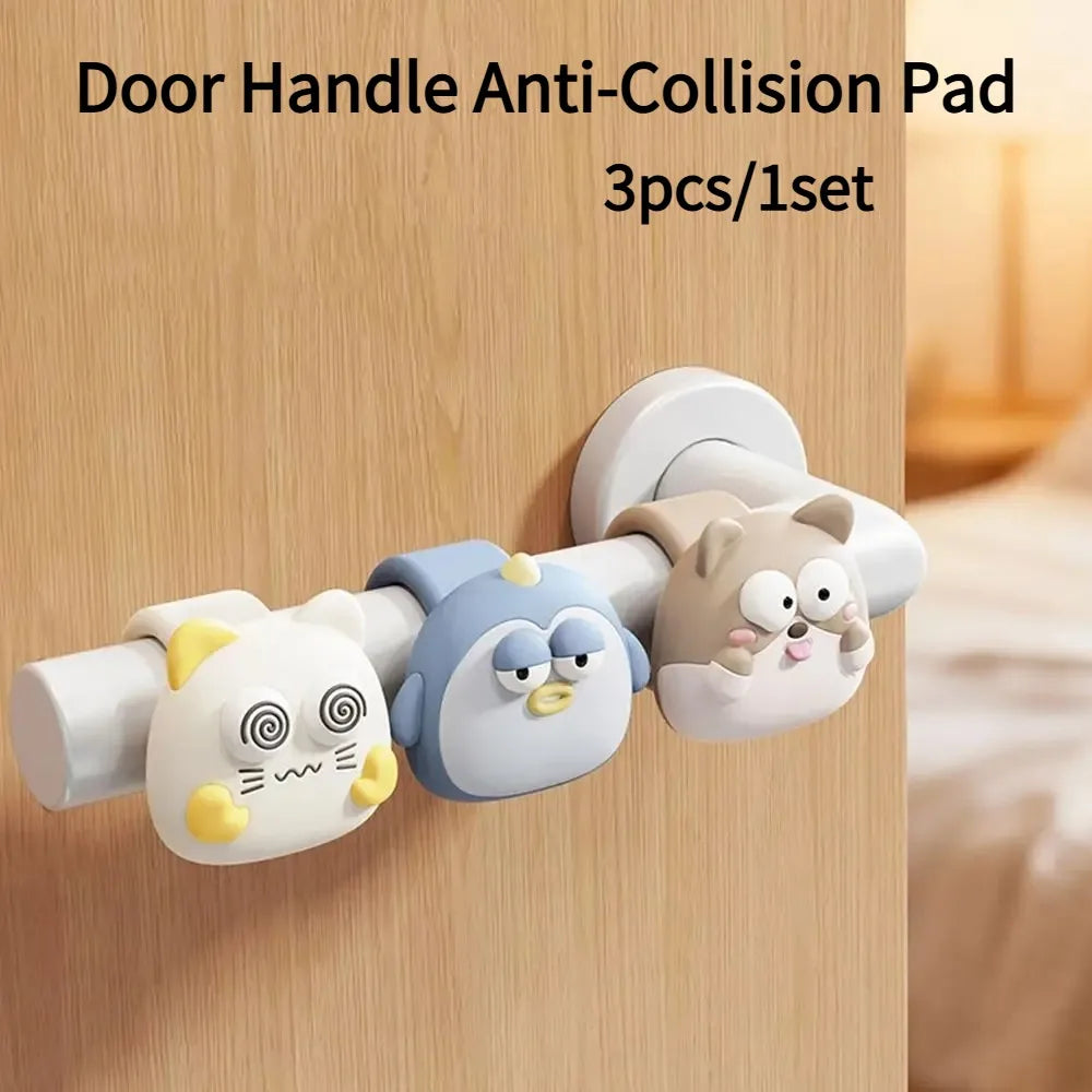 Silicone Door Handle Bumper Pad – Cartoon Anti-Shock Door Stopper