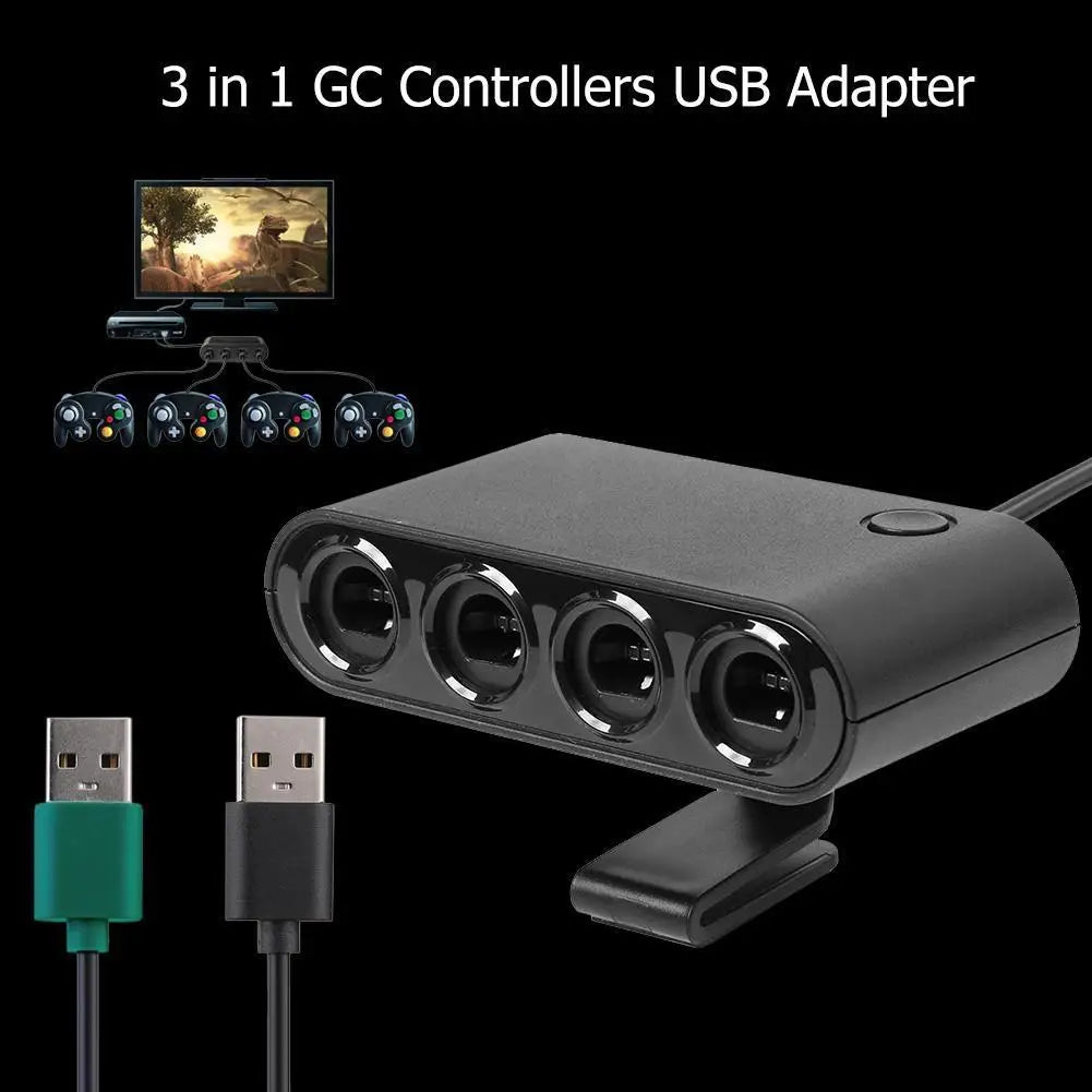 4-Port GameCube USB Adapter for Nintendo Switch, Wii U & PC