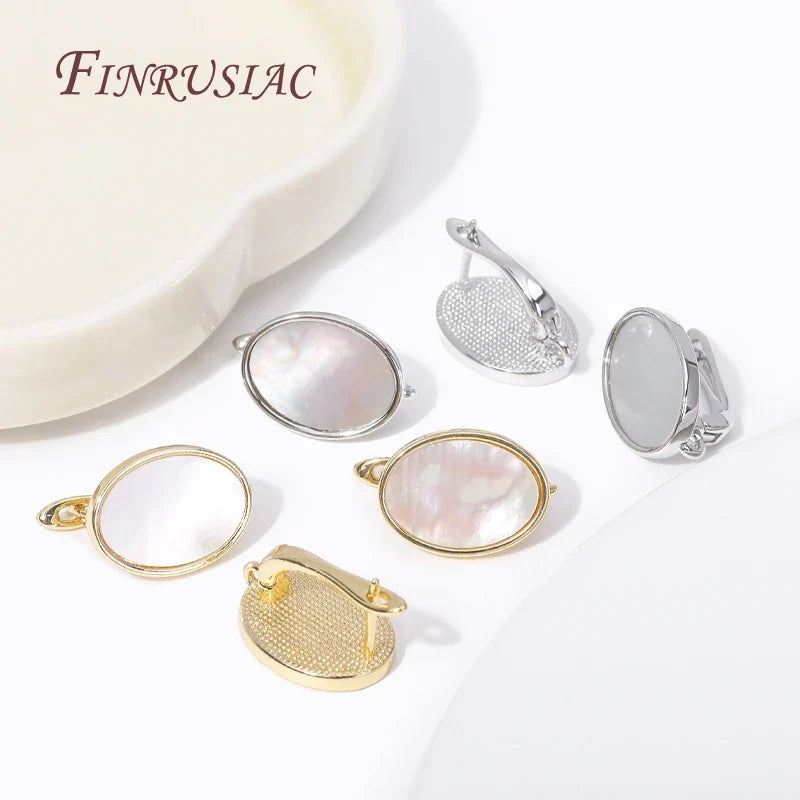 18K Gold Plated Shell Earring Hooks & Clasps | DIY Jewelry Findings