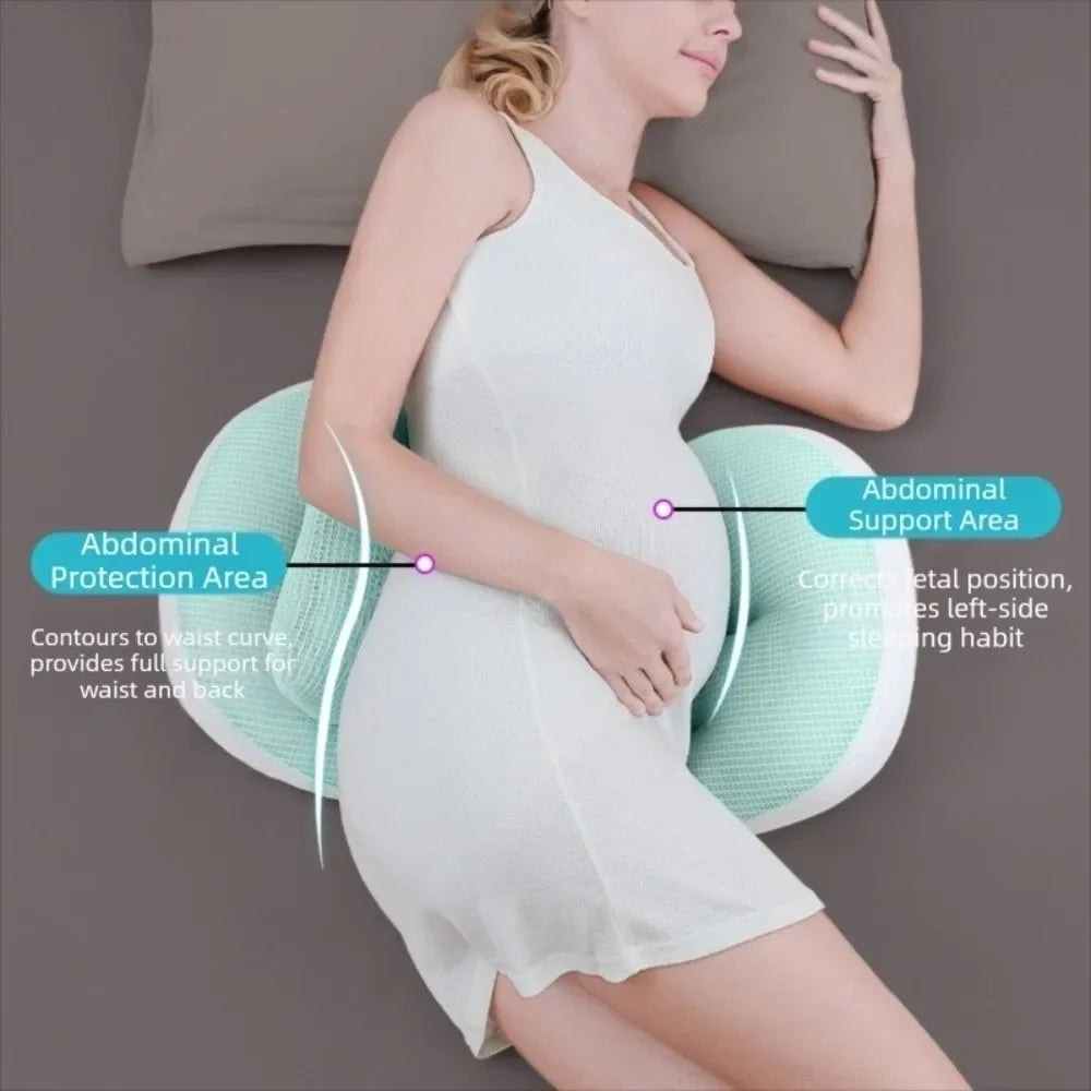 U-Shaped Pregnancy Pillow – Body & Waist Support for Side Sleep
