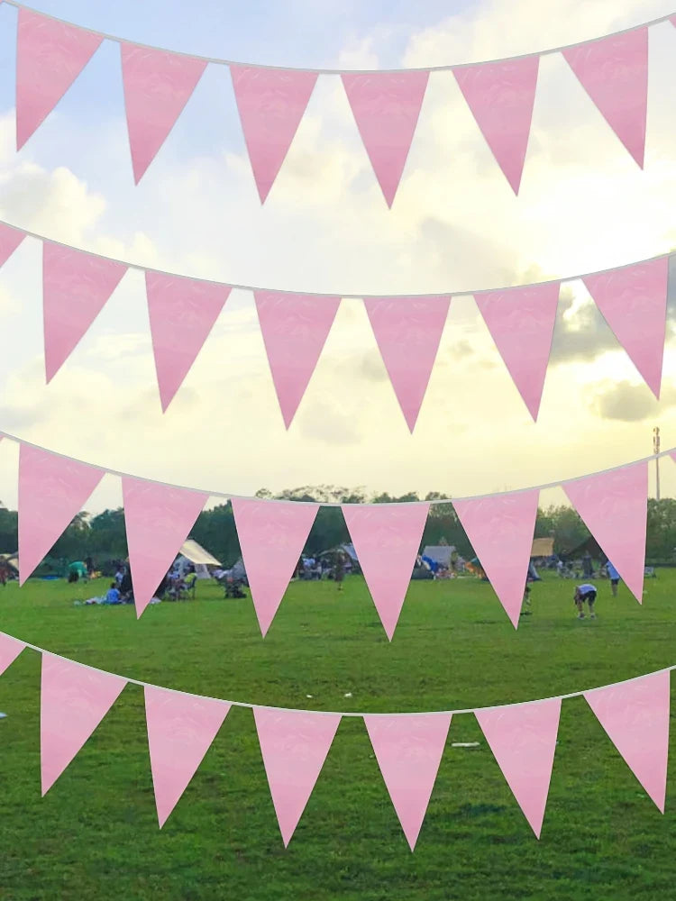 Yellow Pennant Banner Bunting 33 Ft – Triangle Flag String