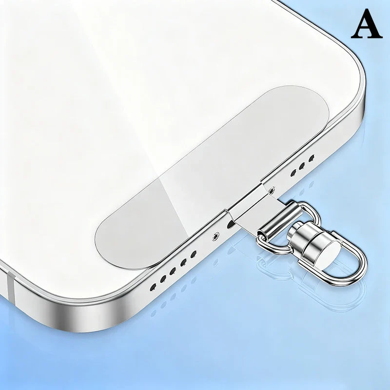 Steel Phone Lanyard Gasket Clip – Anti-Drop Metal Strap Tab