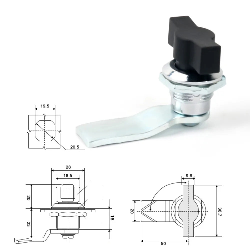 Stainless Steel Keyless Cam Lock for Cabinets & Distribution Boxes