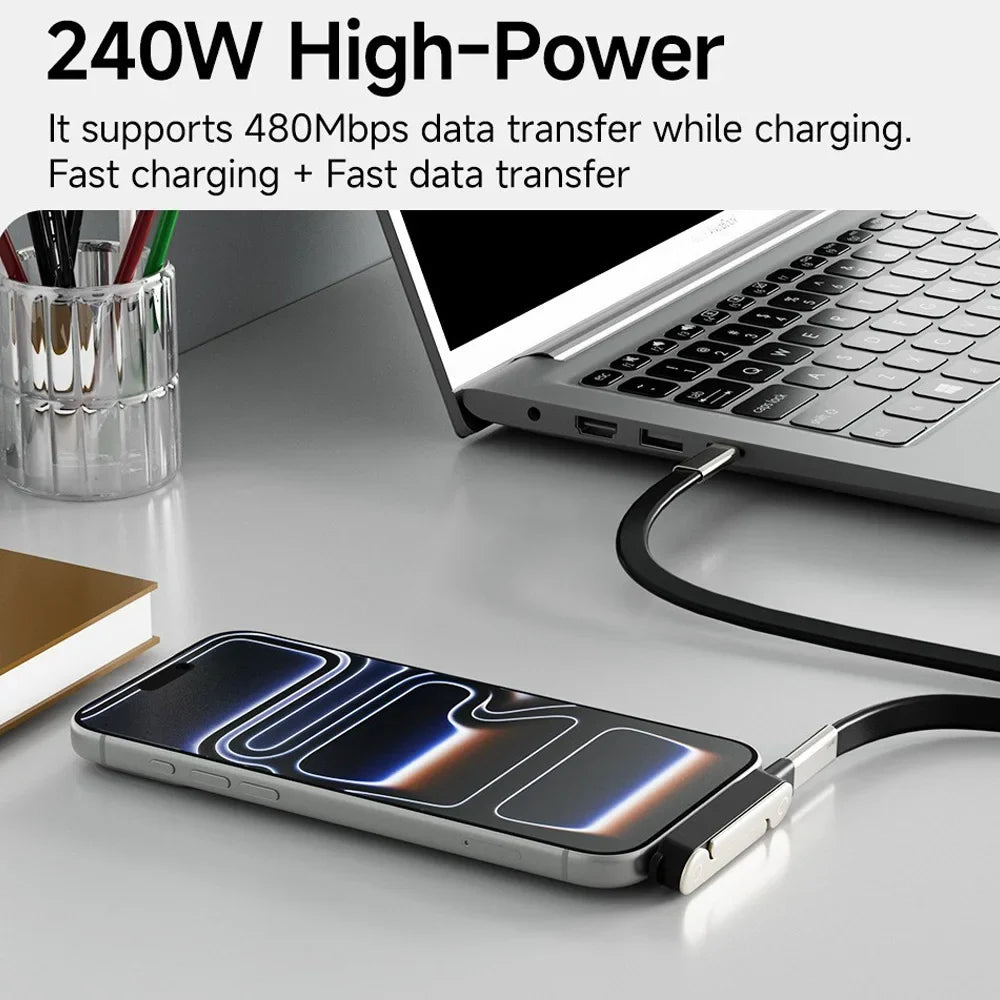2-in-1 USB-C Cable & Phone Stand 240W Fast Charging | Nixie