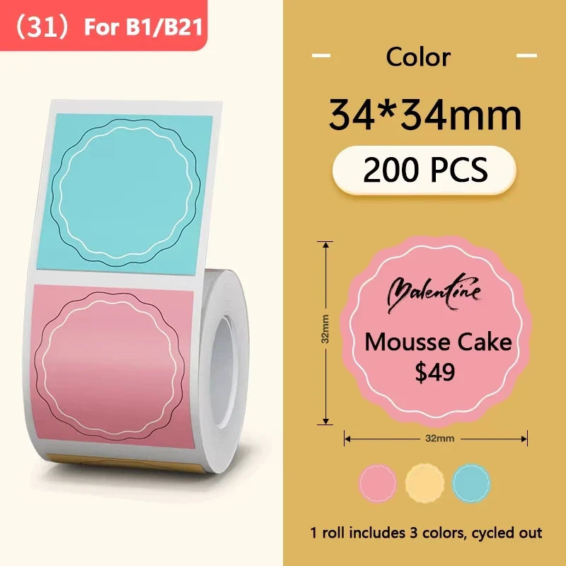 Niimbot Thermal Label Paper Roll | B1 B21 B3S Self-Adhesive
