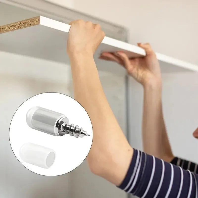 Shelf Support Pegs Self-Tapping Screws with Non-Slip Sleeve 50/100Pcs