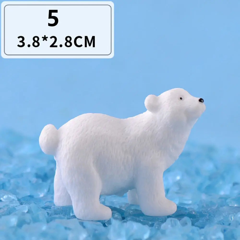 Polar Bear Resin Figurine – Micro Landscape & Fairy Garden Miniature