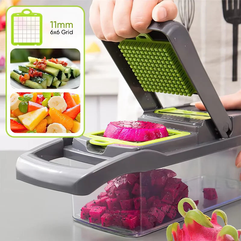 16-Piece Vegetable Chopper Slicer Dicer & Grater Kitchen Set