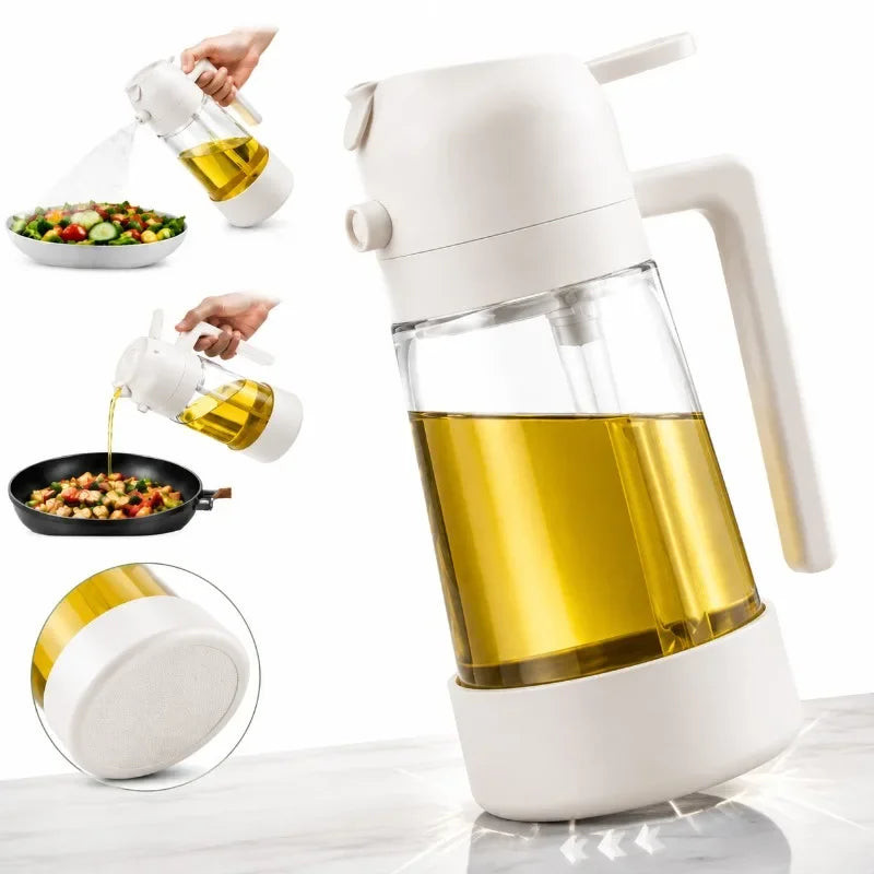 Olive Oil Sprayer Dispenser 2-in-1 Glass Bottle 15.89oz